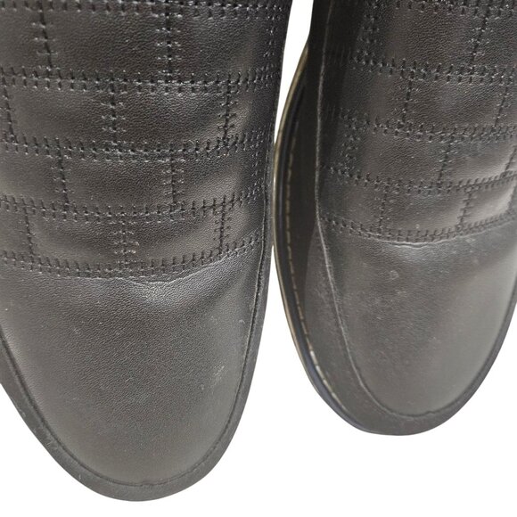 Mens Cosidram Black Slip-On Casual Loafers With Quilted Design & Rubber Soles - Picture 3 of 7